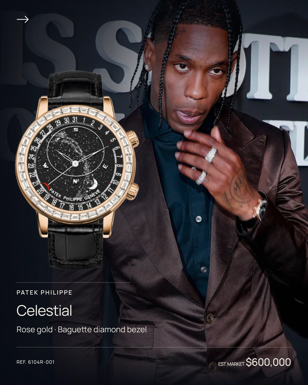 Travis Scott and the Patek Philippe Celestial.