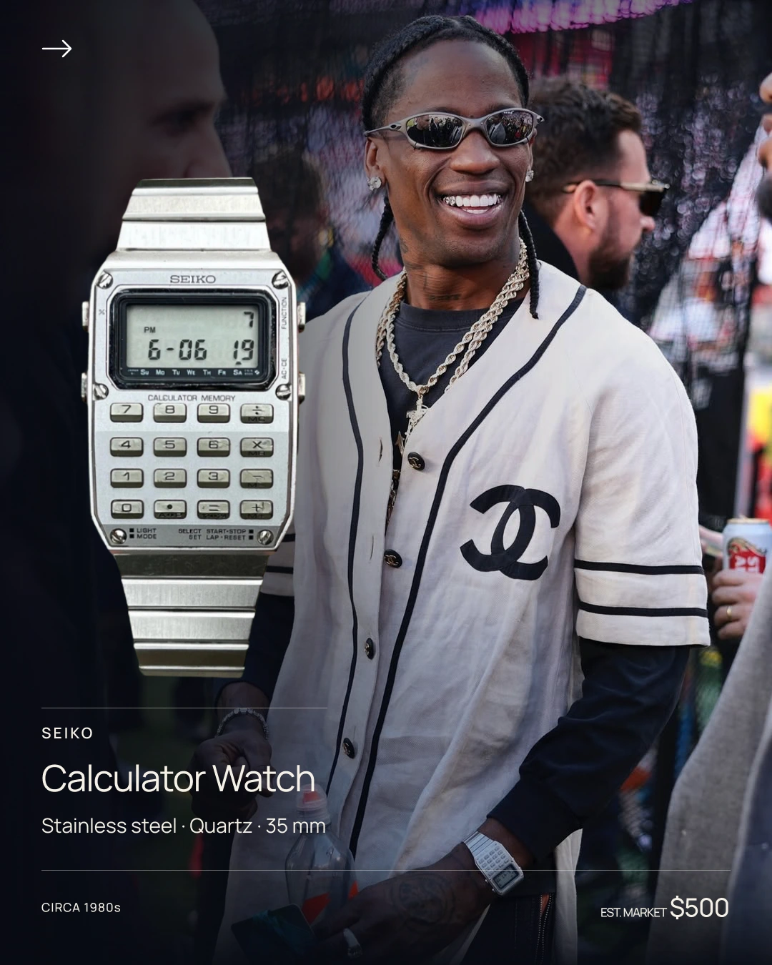 The vintage Seiko calculator watch brings a different kind of character to the selection.