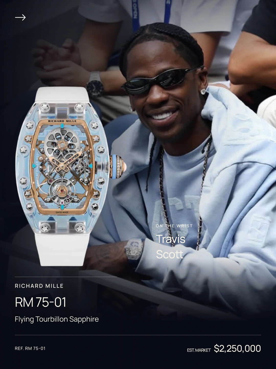 Travis Scott at the US Open.