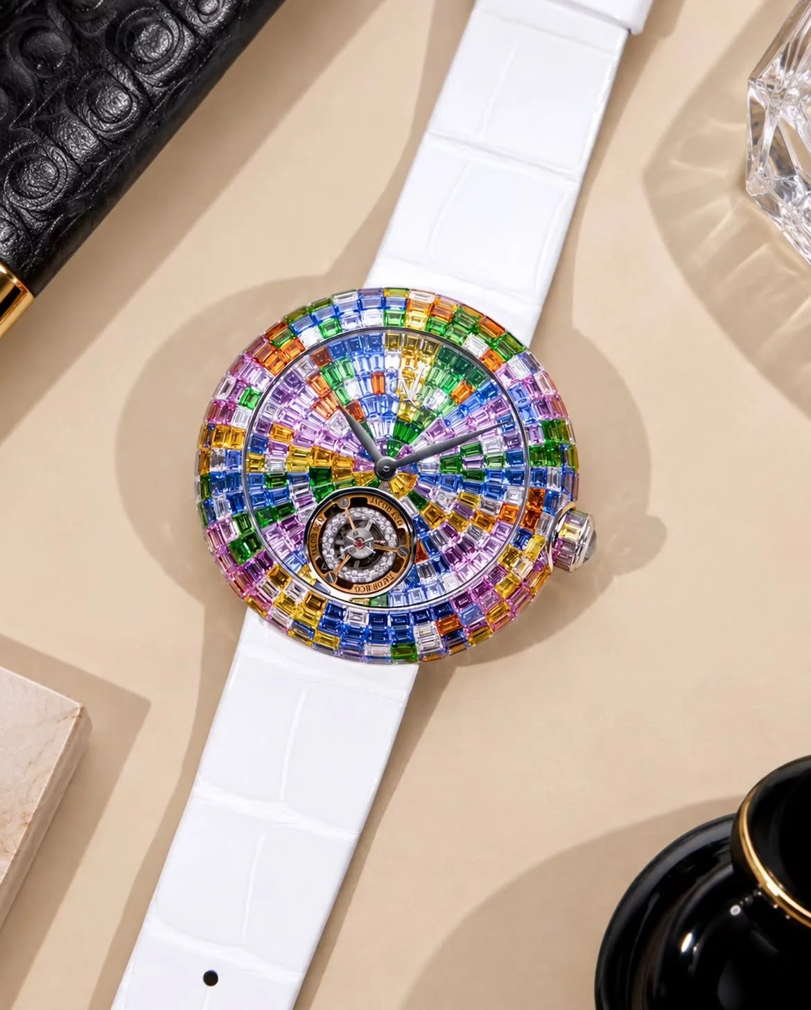 Jacob & Co. Brilliant Tourbillon Baguette Pastel Arlequino.