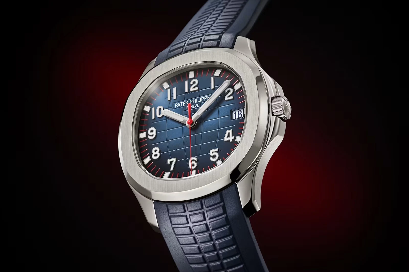 Patek Philippe Aquanaut 5167A-014 Milan 2026 limited edition with blue dial and red seconds hand