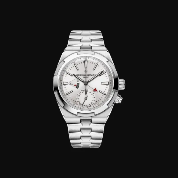 Overseas Dual Time Steel Silver Dial