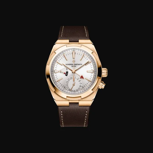 Overseas Dual Time Pink Gold Silver Dial
