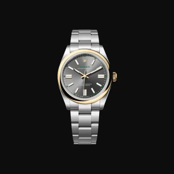 Oyster Perpetual 41 — Two-Tone Yellow Gold, Slate '100 Years' "Centenary '100 Years', green accents"