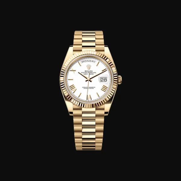 Day-Date 40 Yellow Gold White Roman Numerals Dial