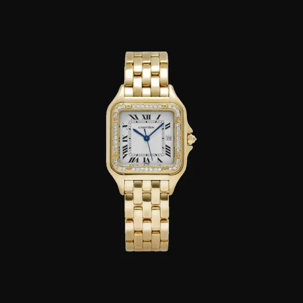 Panthère Yellow Gold White Dial