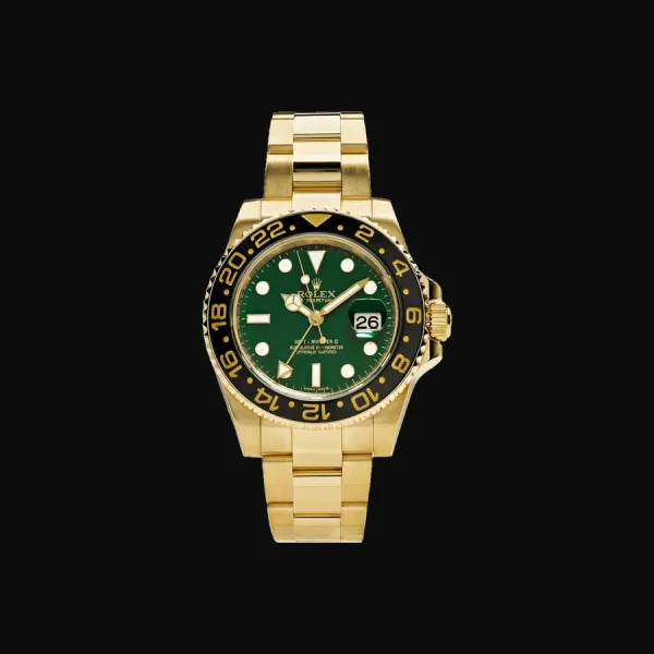 GMT-Master II Yellow Gold Green Dial