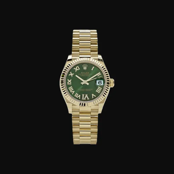 Datejust 31 Yellow Gold Green Dial
