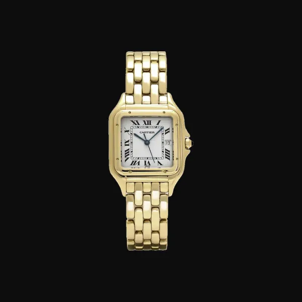 Panthère Yellow Gold White Dial