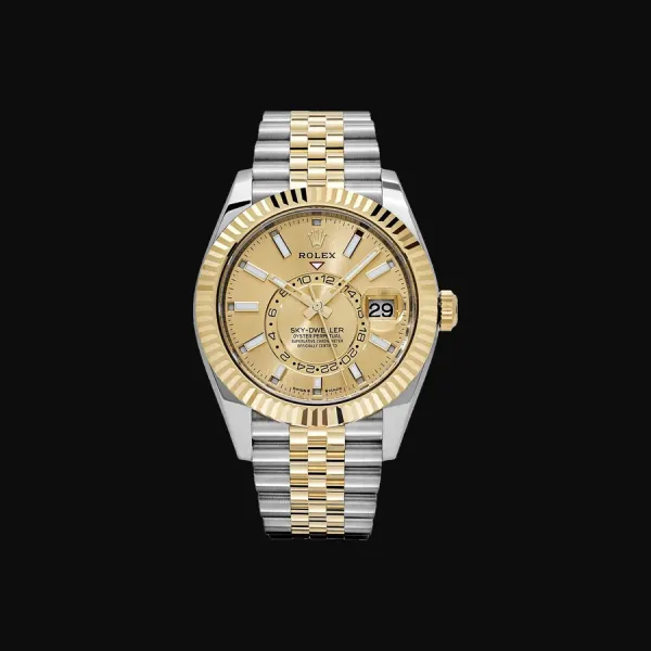 Sky-Dweller Oystersteel Yellow Gold Champagne Dial