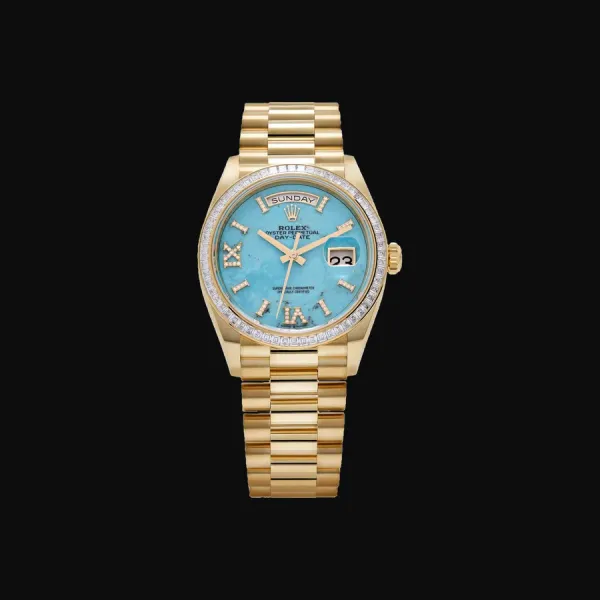 Day-Date 36 Yellow Gold Turquoise Diamond Dial