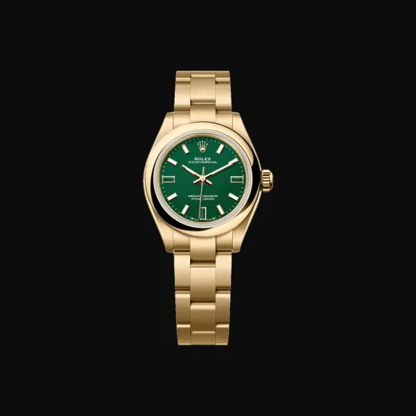 Oyster Perpetual 28 Yellow Gold Green Dial