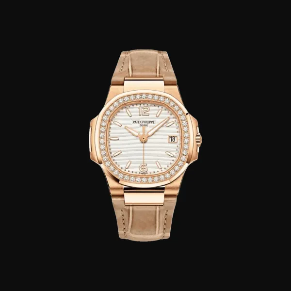 Nautilus Rose Gold Silvery Opaline Dial