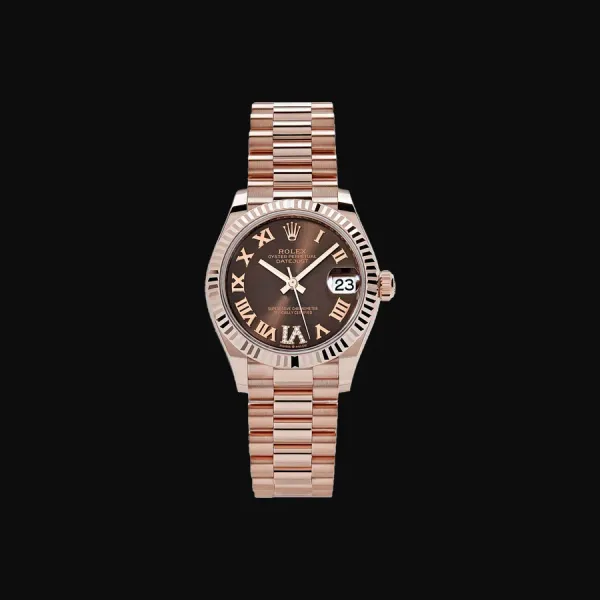 Datejust 31 Rose Gold Chocolate Dial