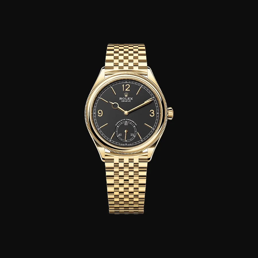 Rolex Perpetual 52508 Intense Yellow Gold Ice Blue Dial Ref. 1908