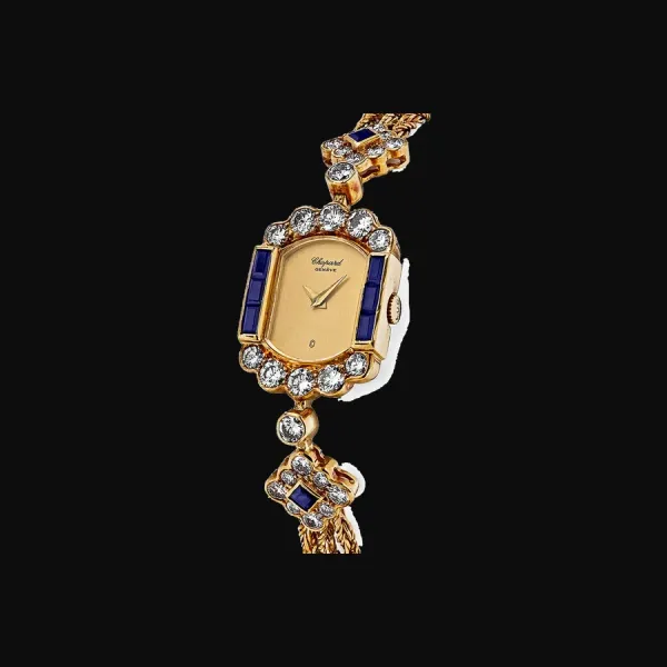 Vintage Blue Sapphire Yellow Gold