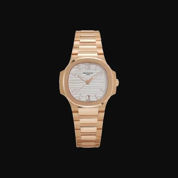 Nautilus Rose Gold Silvery Opaline Dial