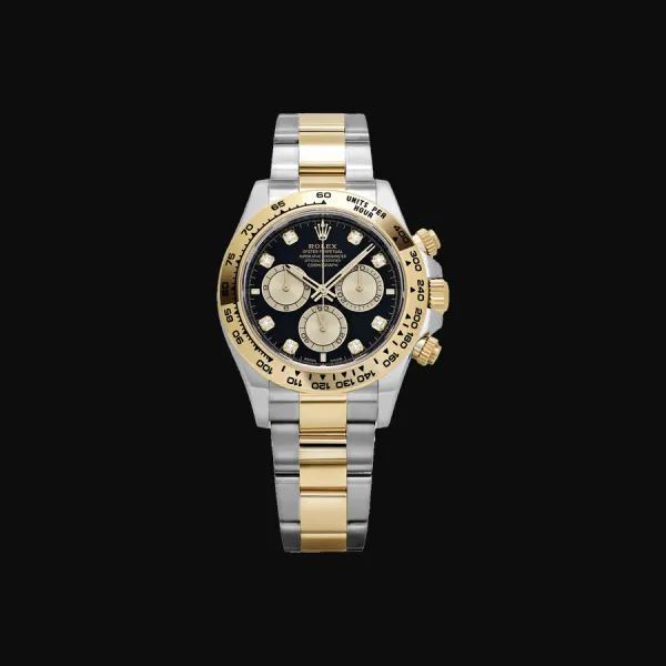 Cosmograph Daytona Oystersteel Yellow Gold Black Index Dial