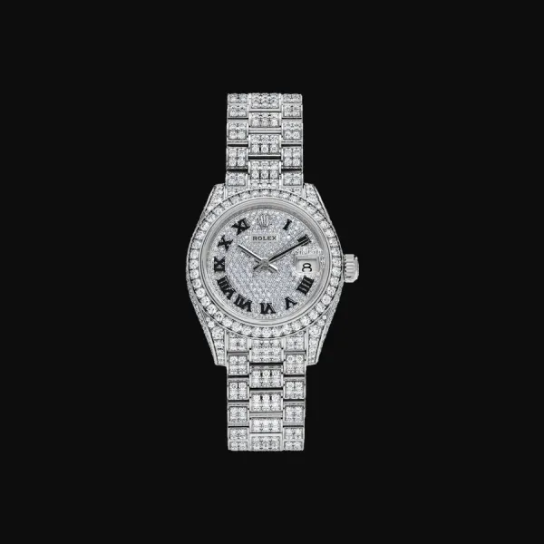 Datejust 28 White Gold Diamond Dial