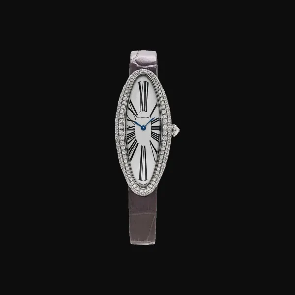 Baignoire White Gold Silver Dial