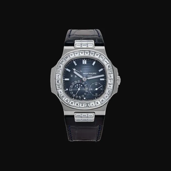 Nautilus White Gold Blue Diamond Dial