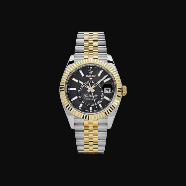 Sky-Dweller Oystersteel Yellow Gold Black Dial