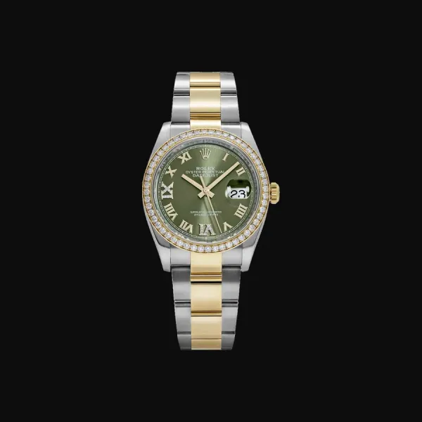Datejust 36 Oystersteel Yellow Gold Olive Green Dial