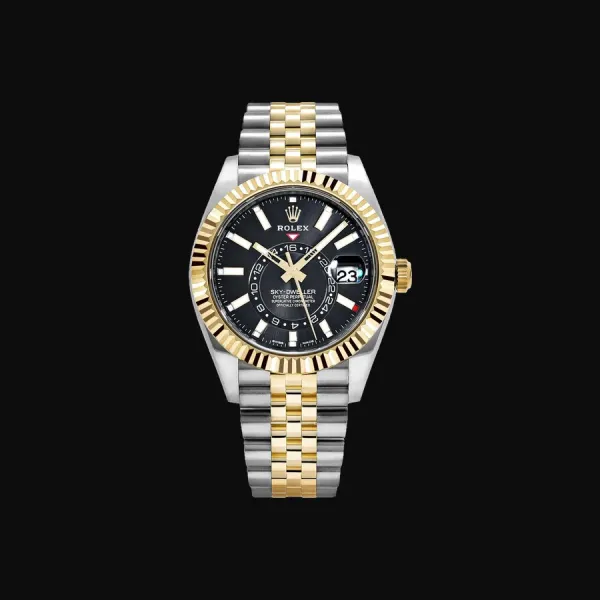 Sky-Dweller Oystersteel Yellow Gold Black Dial