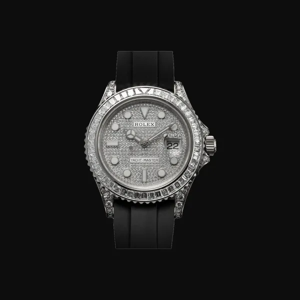 Yacht-Master 42 White Gold Pave Diamond Dial