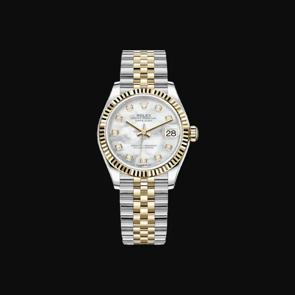 Datejust 31 Oystersteel Yellow Gold Mother of Pearl Diamond Dial
