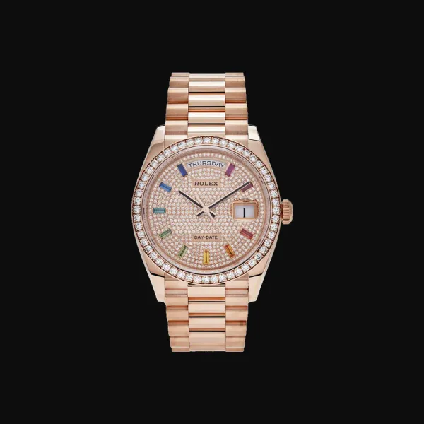 Day-Date 36 Rose Gold Pave Dial