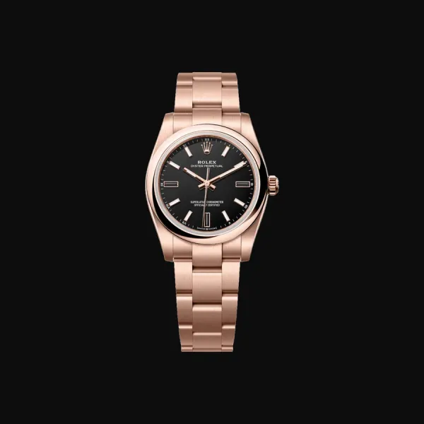 Oyster Perpetual 34 Rose Gold Black Dial