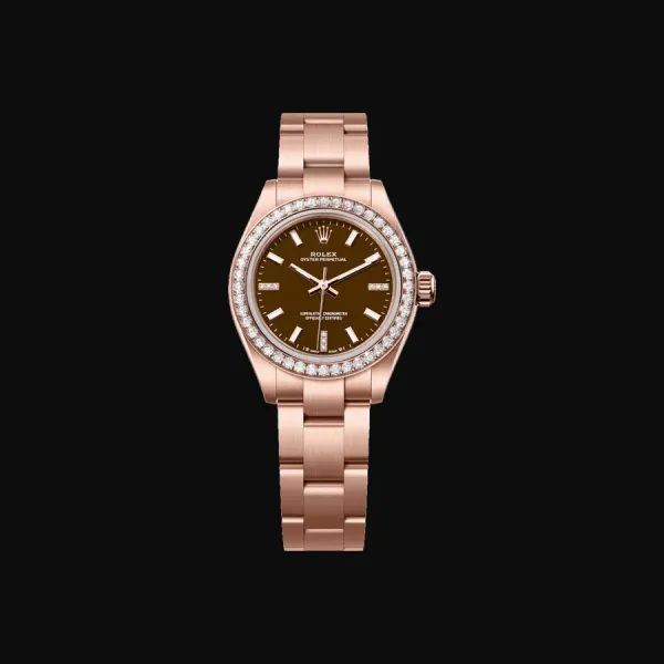 Oyster Perpetual 28 Rose Gold Brown Dial