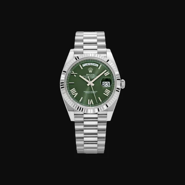 Day-Date 40 White Gold Olive Dial
