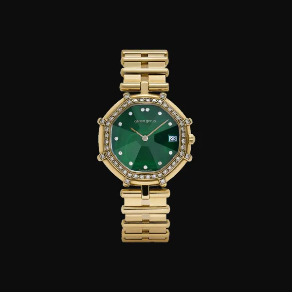 Success Yellow Gold Malachite Diamond Dial