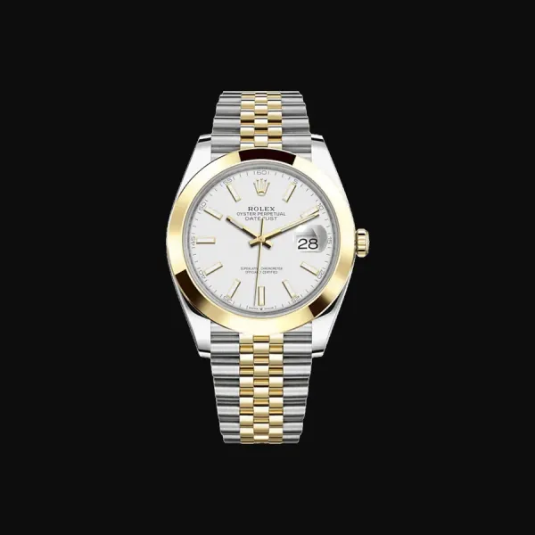 Datejust 41 Oystersteel Yellow Gold White Dial