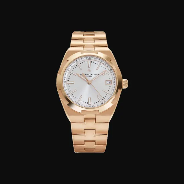 Overseas Rose Gold Silver Dial