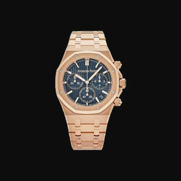 Royal Oak Chronograph Rose Gold Blue Dial