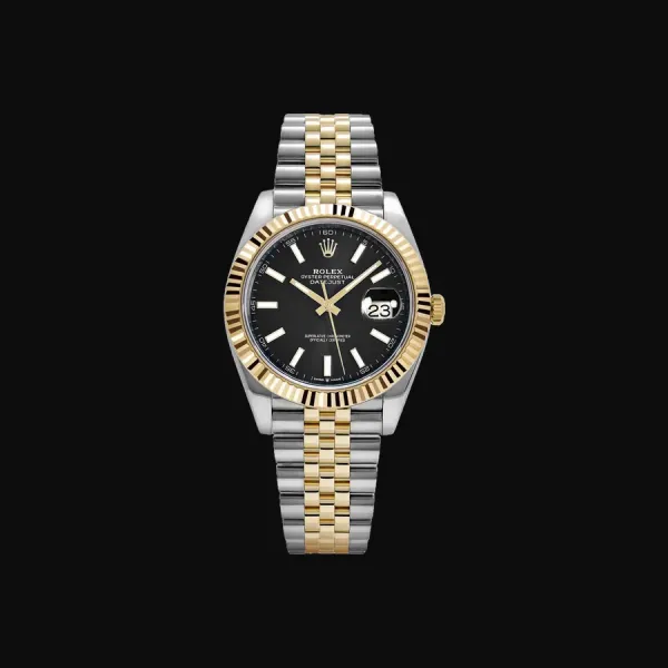 Datejust Oystersteel Yellow Gold Black Dial