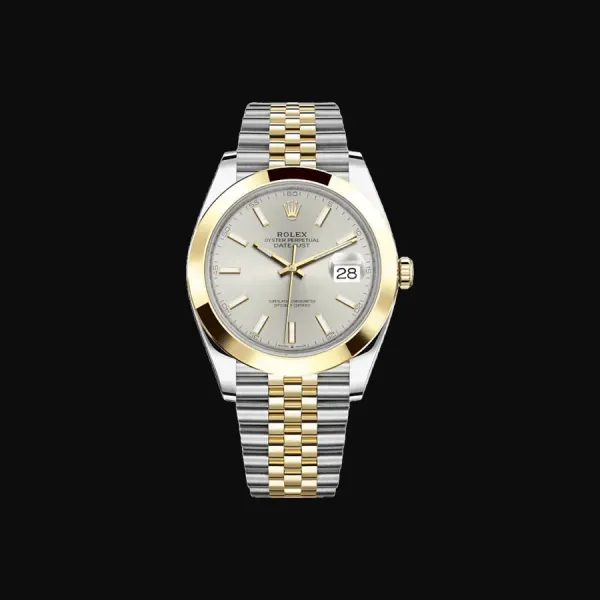 Datejust 41 Oystersteel Yellow Gold Silver Dial
