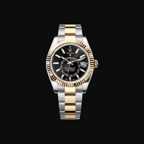 Sky-Dweller Oystersteel Yellow Gold Black Dial