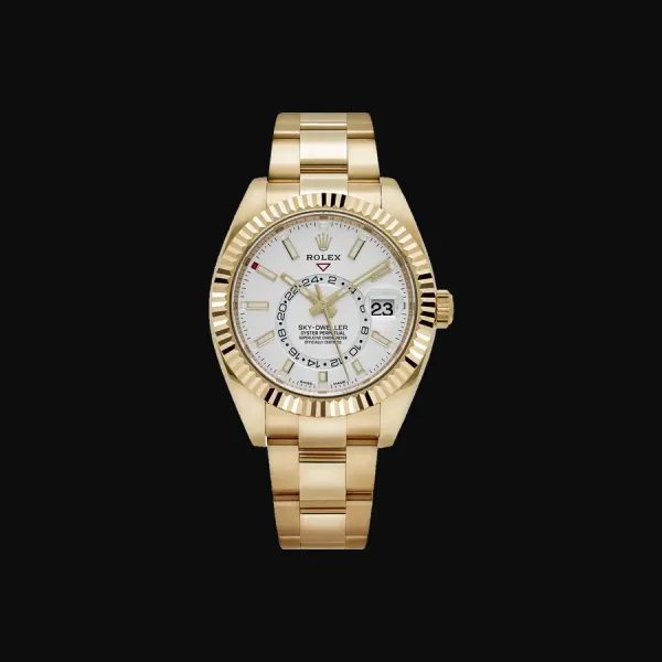 Sky-Dweller Yellow Gold White Dial