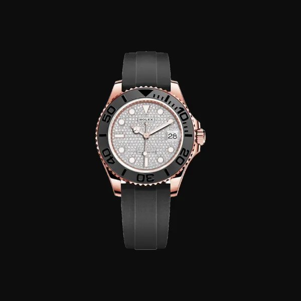 Yacht-Master 37 Rose Gold Pave Diamond Dial