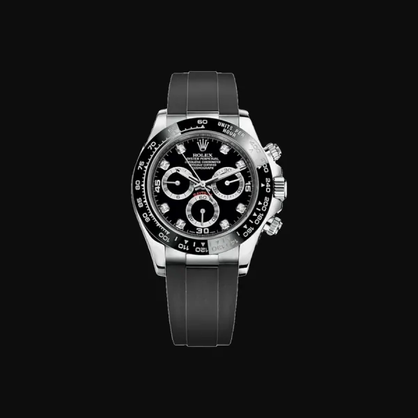 Cosmograph Daytona White Gold Black Diamond Dial