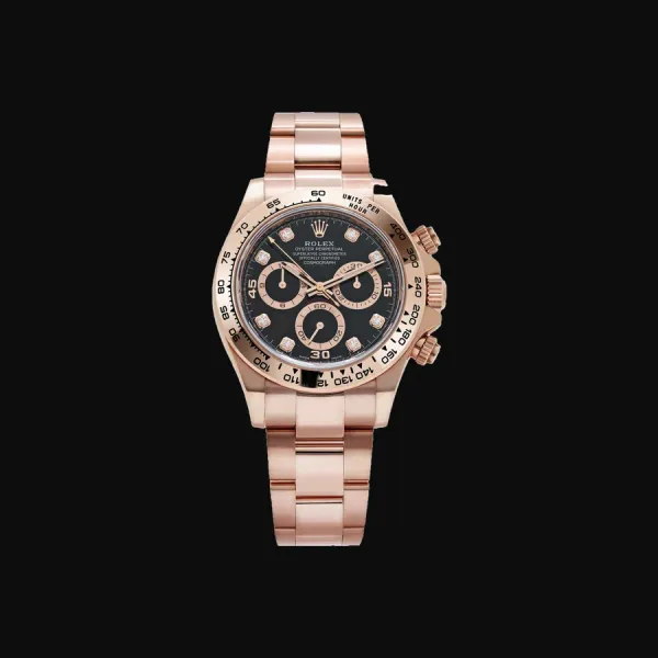 Cosmograph Daytona Rose Gold Black Diamond Dial
