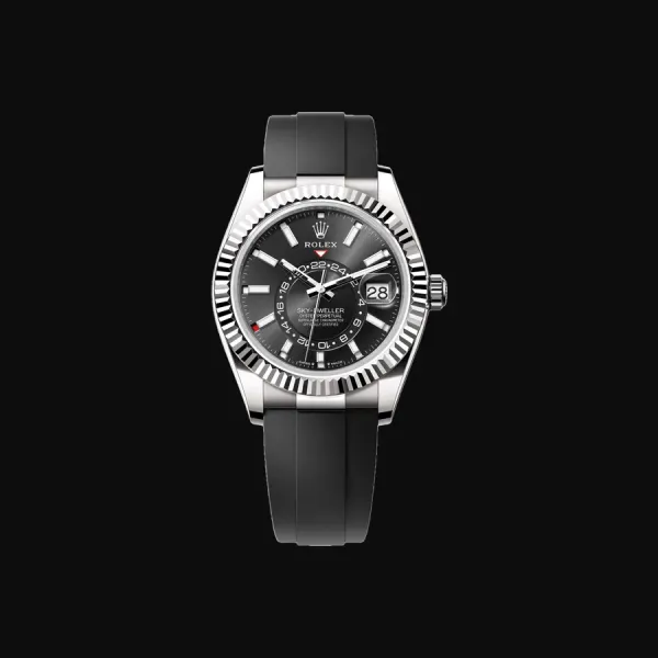 Sky-Dweller White Gold Black Dial