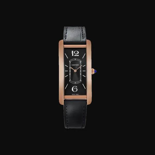 Tank Rose Gold Black Dial