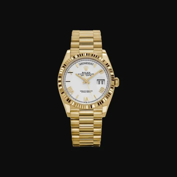 Day-Date 36 Yellow Gold White Roman Numerals Dial