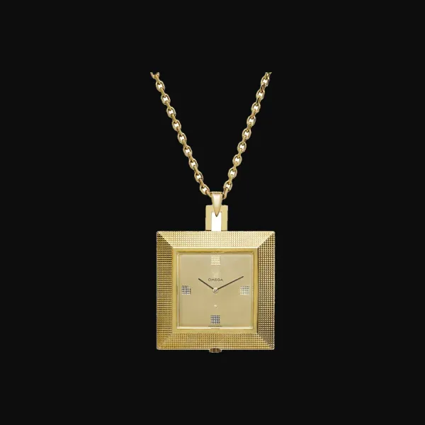 Square Pocket Watch Yellow Gold