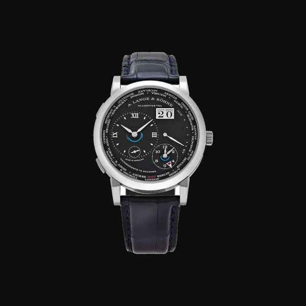 Lange 1 Time Zone White Gold Black Dial